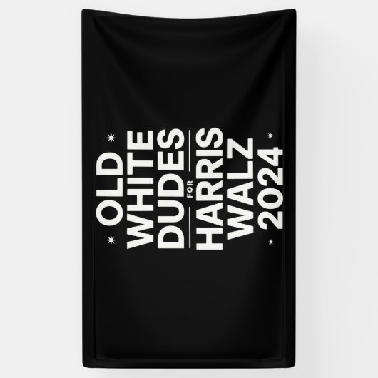 ハリス・ワルツ民主党ポリティックのためのホワイトオールドダデス 横断幕 (縦)