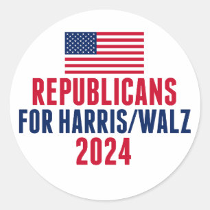 ハリス・ワルツ米州旗の共和党員 ラウンドシール