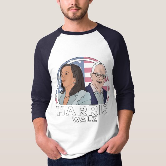ハリス・ワルツ選挙 Tシャツ (正面)