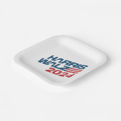 ハリス・ワルツ2024年選挙 ペーパープレート (傾斜あり)