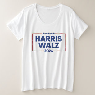 ハリス・ワルツ 2024年選挙 カマラ・ハリス ティム・ワルツ プラスサイズTシャツ