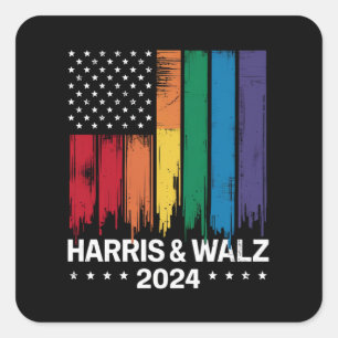 ハリス・ワルツ 2024年選挙 ゲイ ティム・ワルツ LGBTQ スクエアシール