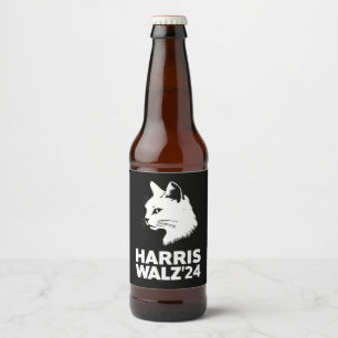 ハリス・ワルツ 2024年選挙 楽しい猫 カマラ・ハリス ティム ビールラベル