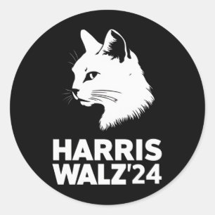 ハリス・ワルツ 2024年選挙 楽しい猫 カマラ・ハリス ティム ラウンドシール