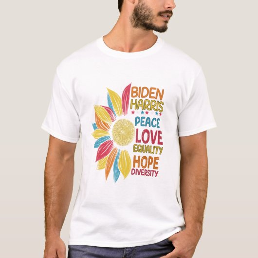 ハリス 平和 愛 平等 Tシャツ (正面)