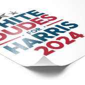 ハリス–2024選挙のためのホワイトダデス フォトプリント            (角)