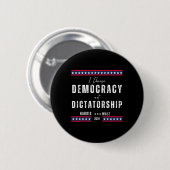ハリス& Tim Wheimer 2024 - Democracy Over Dic 缶バッジ (正面&裏面)