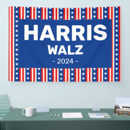 ハリス – Walz 2024 横断幕