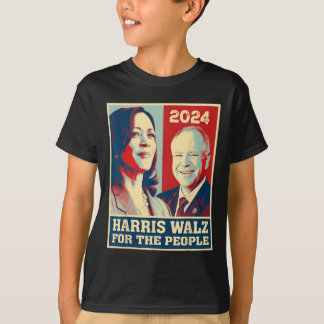 ハリスW 2024人民民主党投票カマラ Tシャツ