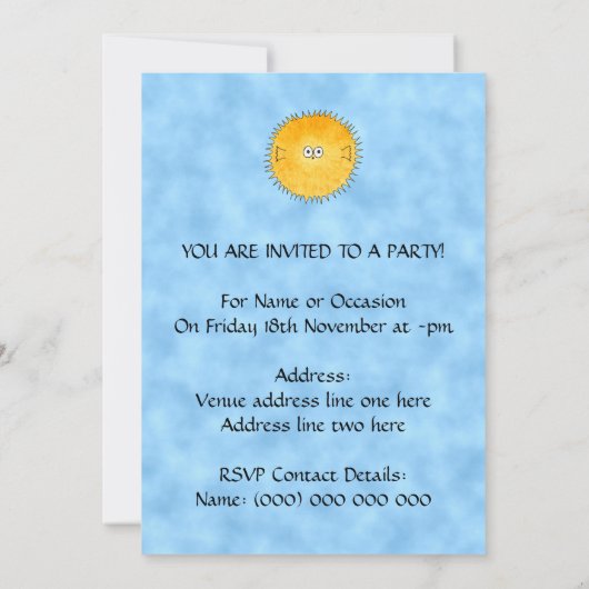 ハリセンボン 招待状 (裏面)