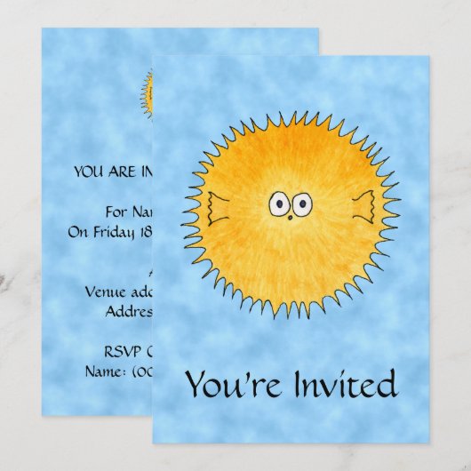 ハリセンボン 招待状 (正面/裏面)