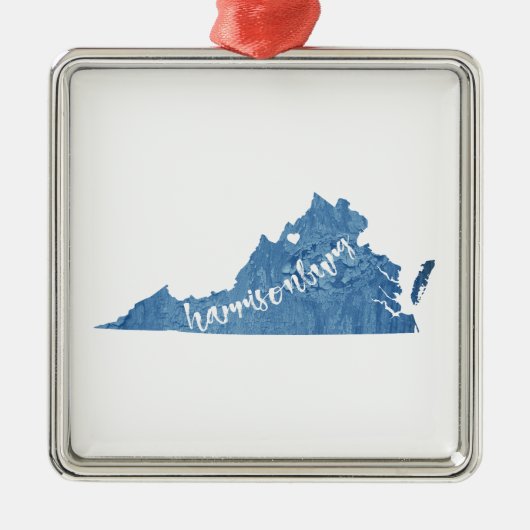 ハリソンバーグバージニアウッドグレイン メタルオーナメント (正面)