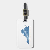 ハリソンバーグバージニアウッドグレイン ラゲッジタグ (正面縦)