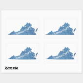 ハリソンバーグバージニアウッドグレイン 長方形シール (シート)