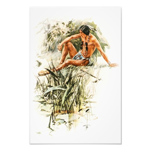 ハリソンフィッシャーソンヒアワタレッドインディアン川 フォトプリント            (正面)