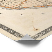 ハリソン郡の地図 ポスター (角)