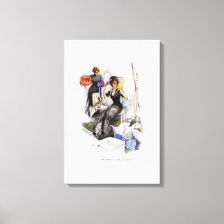 ハリソン・フィッシャーによるフランスのアメリカン・ガール キャンバスプリント