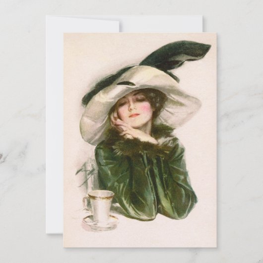 ハリソン・フィッシャーの「満足」招待状 招待状 (正面)