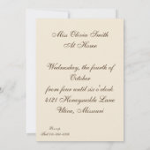 ハリソン・フィッシャーの「満足」招待状 招待状 (裏面)