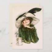 ハリソン・フィッシャーの「満足」招待状 招待状 (正面/裏面)