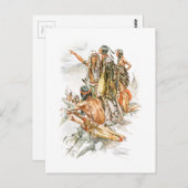 ハリソン・フィッシャー・ヒアワタの歌を山へ ポストカード (正面/裏面)