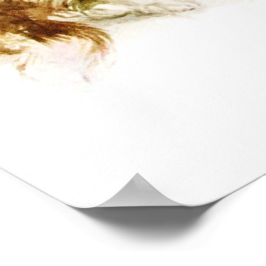 ハリソン・フィッシャー: 3匹の犬を持つ女性 ポスター (角)