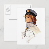 ハリソン・フィッシャー： Maid at Arms ポストカード (正面/裏面)