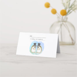 ハリッジホグルームズゲイ結婚カップル プレイスカード