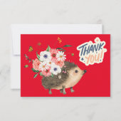 ハリッ感謝していグで咲魅力的く サンキューカード (正面)
