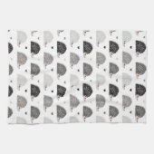 ハリネズミおよびハート キッチンタオル (横)