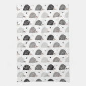 ハリネズミおよびハート キッチンタオル (縦)