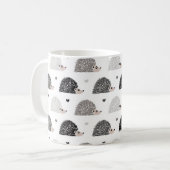 ハリネズミおよびハート コーヒーマグカップ (正面左)