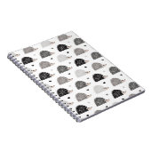 ハリネズミおよびハート ノートブック (右側)