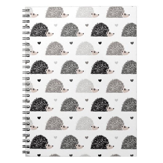 ハリネズミおよびハート ノートブック (正面)