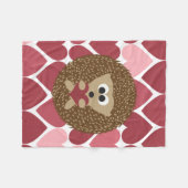 ハリネズミおよびハート フリースブランケット (正面(横))