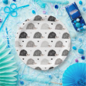 ハリネズミおよびハート ペーパープレート (パーティー)