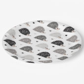 ハリネズミおよびハート ペーパープレート (アングル)