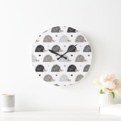 ハリネズミおよびハート ラージ壁時計 (ホーム)