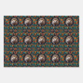 ハリネズミお洒落 ラッピングペーパーシート (正面2)