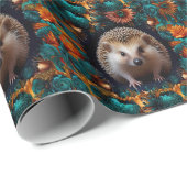 ハリネズミお洒落 ラッピングペーパー (ロールコーナー)