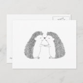 ハリネズミかわいい私はあなたを愛するポストカード ポストカード (正面/裏面)