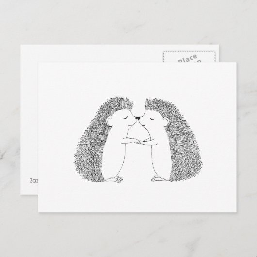 ハリネズミかわいい私はあなたを愛するポストカード ポストカード (正面/裏面)