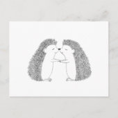 ハリネズミかわいい私はあなたを愛するポストカード ポストカード (正面)