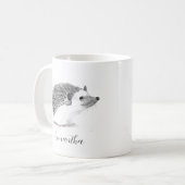 ハリネズミかわいい絵画動物 コーヒーマグカップ (正面左)