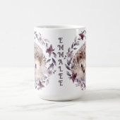 ハリネズミかわいい野生動物の水彩画アート コーヒーマグカップ (中央)