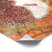 ハリネズミが互いに話し合うイラストレーション ポスター (コーナー)