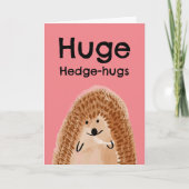 ハリネズミが元気になる カード (正面)