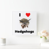 ハリネズミが大好き スクエア壁時計 (ホーム)