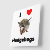 ハリネズミが大好き スクエア壁時計 (傾斜)