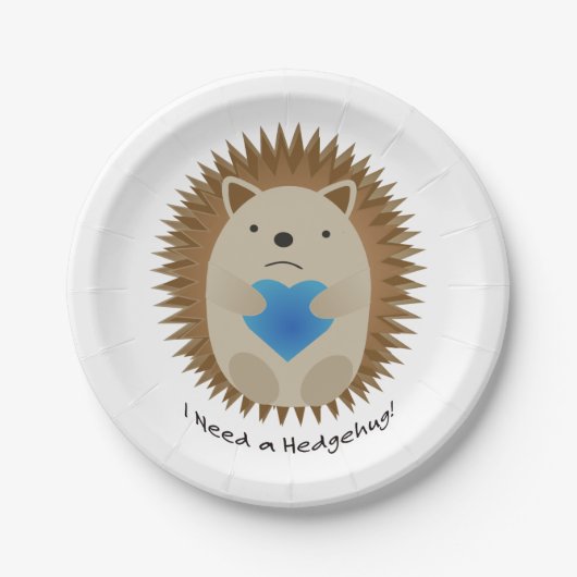 ハリネズミが必要 ペーパープレート (正面)